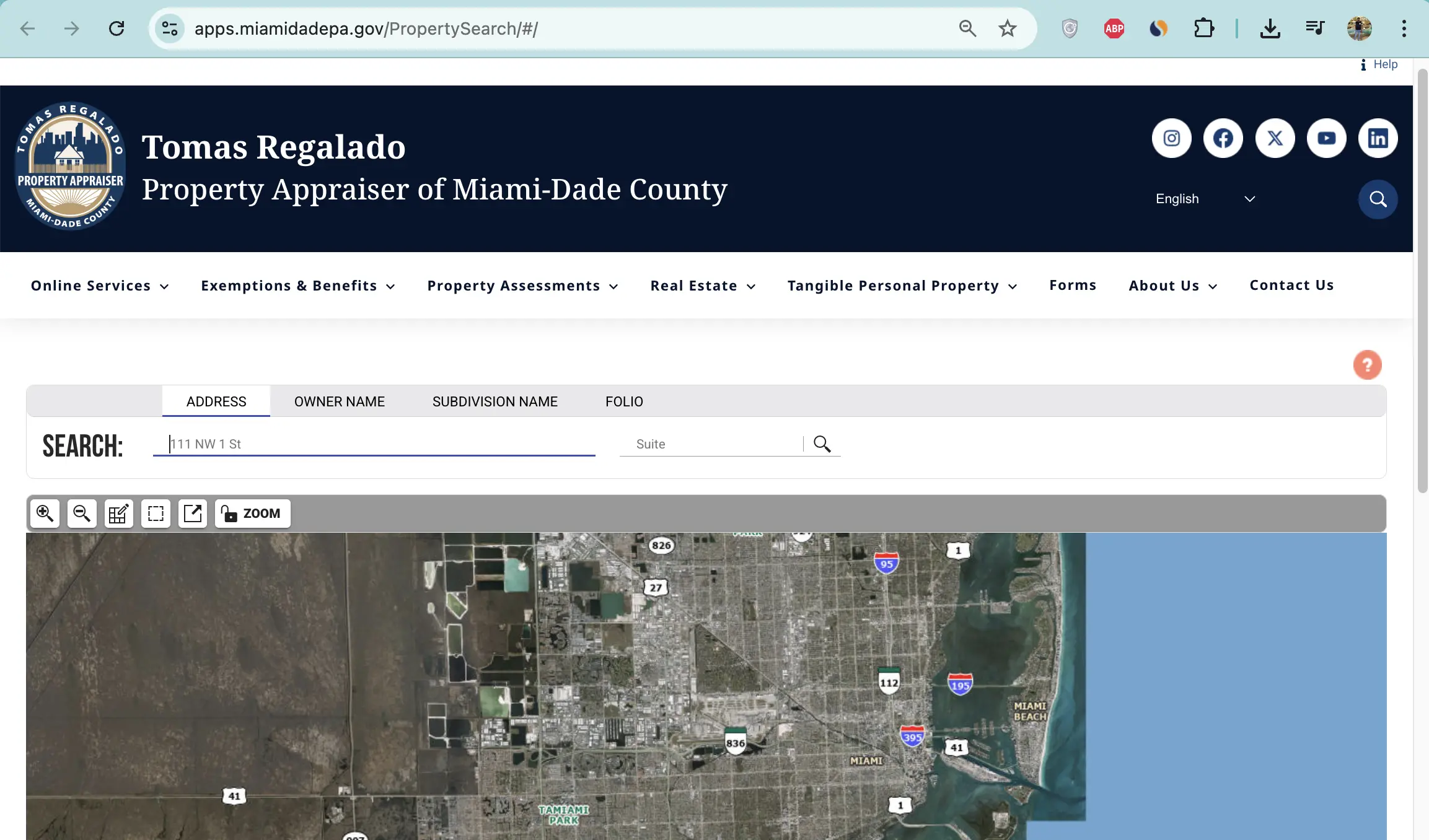 Miami-Dade Property Search Tool