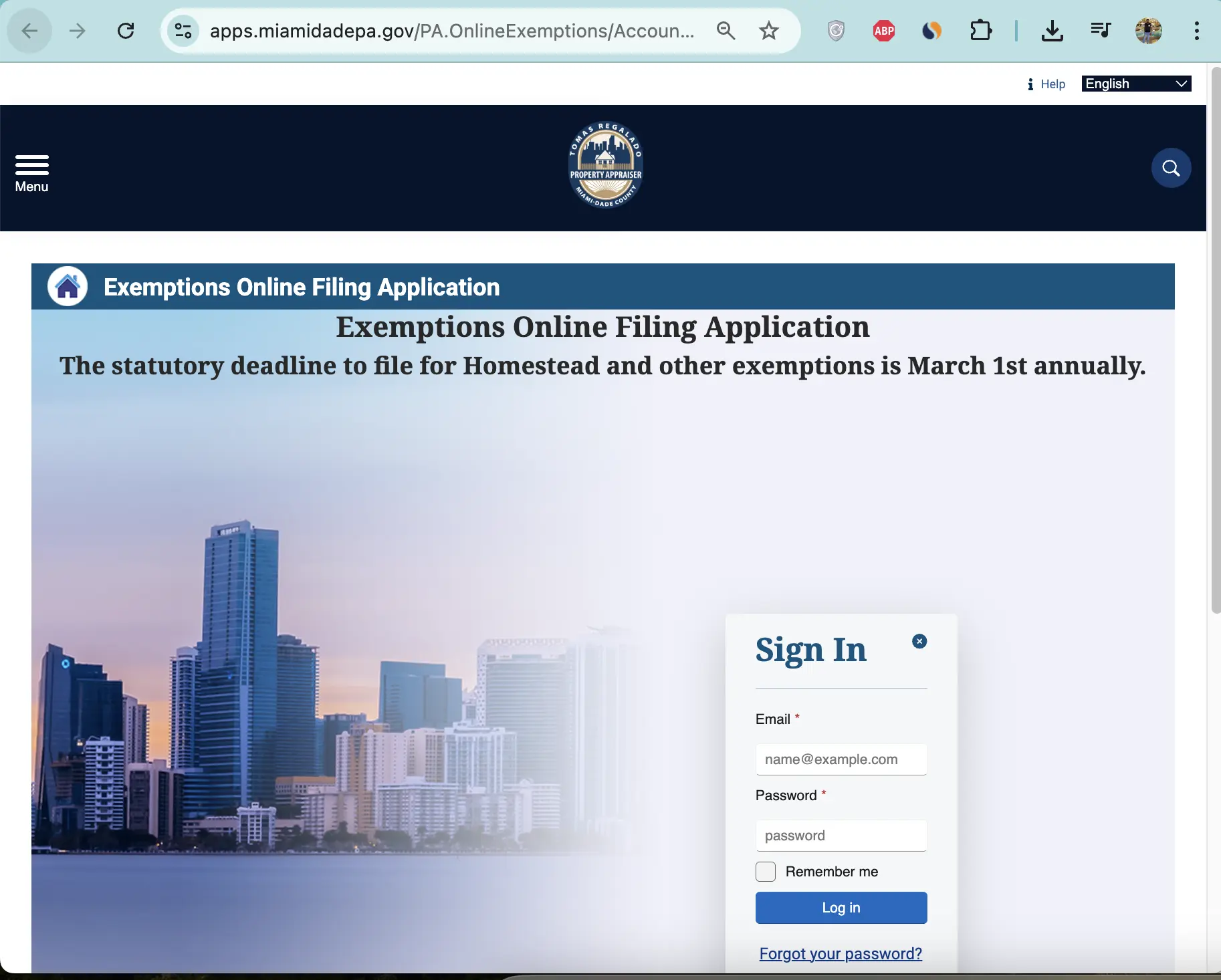 Miami-Dade Homestead Exemption 